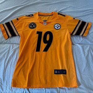 Nike Replica JuJu Smith-Schuster Yellow Inverted colors jersey gold black Small